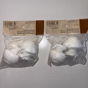 Kirsch Wood Trends Classics White Wood Ball Finial Fits 1 - 3/8" Pole 2 Sets